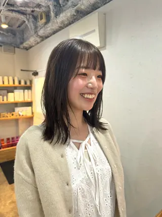 ミディアム レイヤー/ボブ/ 自由が丘/工藤さくらのヘアスタイル