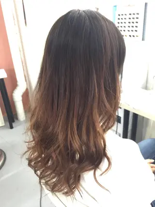 ロング カラー ヘアアレンジ 枝毛カット&髪質改善 満足NO.1岡しゃんのヘアスタイル