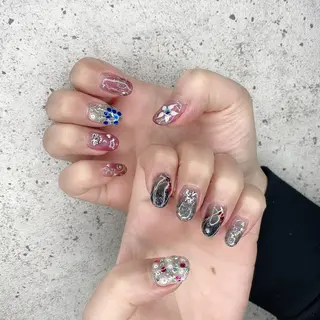 セミロング カラー パーマ ヘアアレンジ メンズ キッズ ネイル マツエク・マツパ Salon Ｋのネイルデザイン