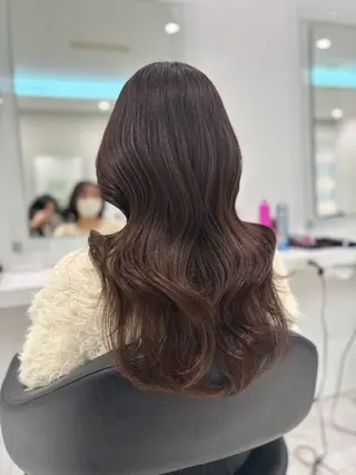 ロング カラー 流行りの透明感カラー ×縮毛矯正🤍ユウのヘアスタイル