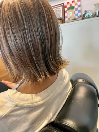 ミディアム カラー 通い続けられるサロン ママ美容師　明日香のヘアスタイル
