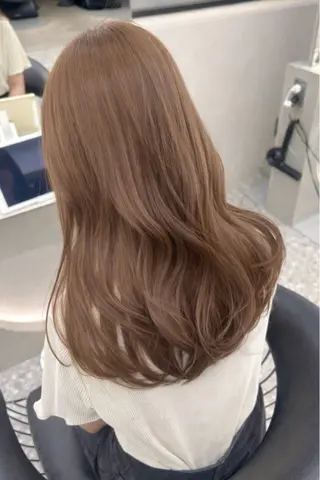 セミロング カラー ヘアアレンジ fumika🎀 ベージュのヘアスタイル