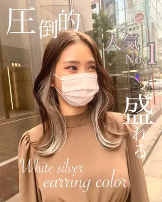 セミロング カラー パーマ ヘアアレンジ メンズ キッズ ネイル マツエク・マツパ アイブロウ 《褒められる》 透明感カラー/小嶋のヘアスタイル