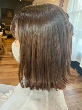 ミディアム 顔周りカット🍑 Zina難波 Akiのヘアスタイル