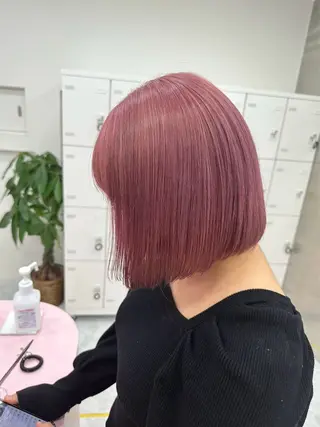 ショート カラー 💖似合わせカラー レイヤー💖縮毛矯正のヘアスタイル