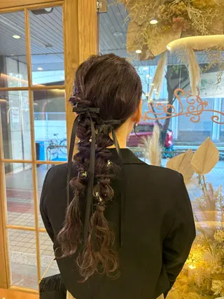 ロング ヘアアレンジ 梅田美容室 山崎海波のヘアスタイル