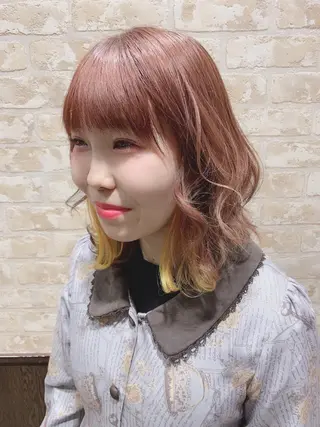 セミロング カラー パーマ ヘアアレンジ 近藤千翔🩵 髪質改善Periodのエステ・リラクイメージ