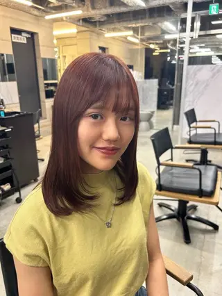 ミディアム モテヘア 韓国ヘアhikariのヘアスタイル