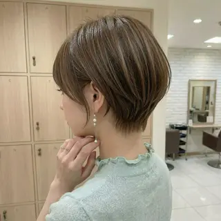 ショート 丸みショートボブ/ タッセルボブ 吉野のヘアスタイル