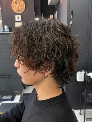 セミロング パーマ メンズ 京都/伏見/メンズ/ 石田昂のヘアスタイル