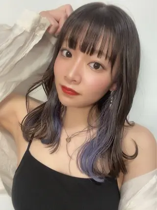 ロング カラー レイヤー&カラー 人気美容師倉崎涼のヘアスタイル
