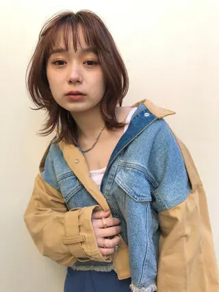 ミディアム カラー 💎髪質改善/艶カラ ー🌟加藤陸🌟のヘアスタイル