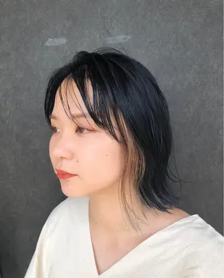 ミディアム 菊池 幹のヘアスタイル