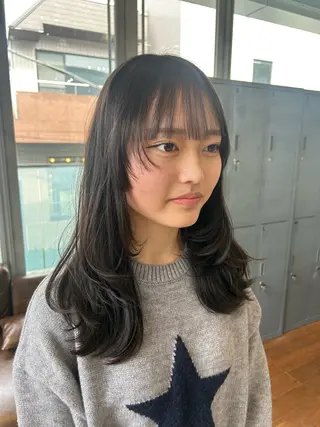 セミロング 🤍垢抜け♡透明感 カラーmoeka🤍のヘアスタイル