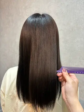セミロング 💜髪質改善/ 艶カラー/ミナ🩷のヘアスタイル