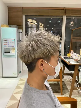 ショート カラー パーマ ヘアアレンジ メンズ メンズパーマの巨匠 鈴木純のヘアスタイル