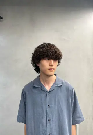 セミロング パーマ ヘアアレンジ メンズ fifth 石川 凪のヘアスタイル
