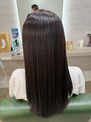 ロング カラー 縮毛矯正/ /関内/あべももこのヘアスタイル