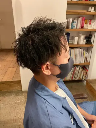 パーマ メンズ わかばやし ゆうこのヘアスタイル