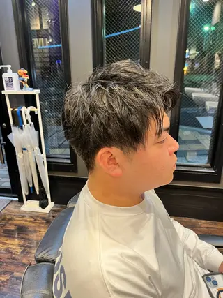 ショート メンズ 夜に通える 理容室山崎健立のヘアスタイル
