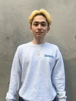 ミディアム メンズ メンズ専門ブリー チカラー⚡️リュウジのヘアスタイル