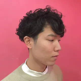 ショート パーマ メンズ Vir by browのヘアスタイル
