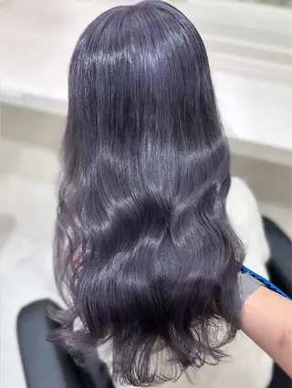 ロング カラー ヘアアレンジ 艶カラー/ハイトーン /レイヤーカットのヘアスタイル