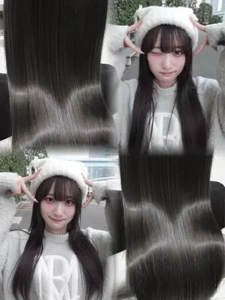 カラー 韓国ガーリーヘア🎀 ／𝐦𝐨𝐞のヘアスタイル