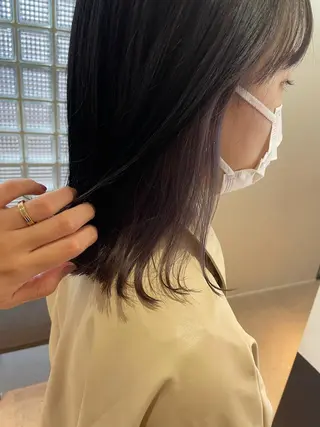 ミディアム カラー ショート/脱白髪染め ☆宇﨑悠実のヘアスタイル