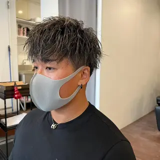 ショート カラー メンズ メンズパーマ/京都駅 /メンズ/奥村航平のヘアスタイル