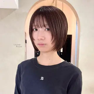 ミディアム カラー ボブ/縮毛矯正 🌟梅田盛一🌟のヘアスタイル