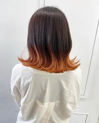 ミディアム 🦄コグレケンタピ ンクカラー🎨パーマのヘアスタイル