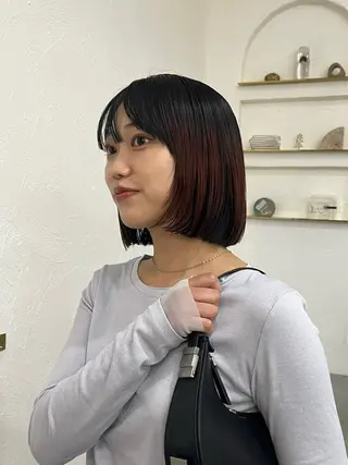 ミディアム イシイ モエカのヘアスタイル