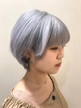 ショート カラー 渋谷/フェザー/ 毛流れ/竹内凌のヘアスタイル