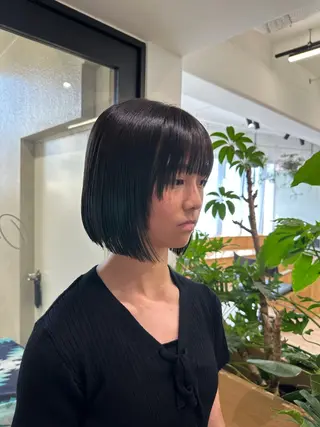 ショート 切りっぱなし/髪質 改善矯正/さやか🫧のヘアスタイル