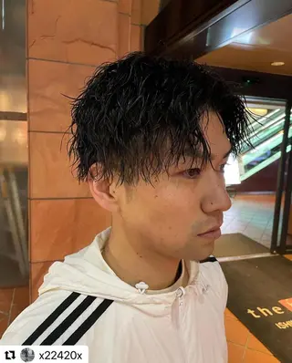 ショート カラー パーマ メンズ 🩷Eny terrace🩷のヘアスタイル