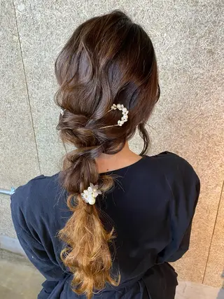 ロング ヘアアレンジ 🗻飯田誠也🗻 カットカラー得意のヘアスタイル