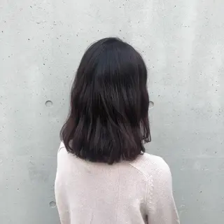ミディアム カラー 酸性縮毛矯正🧴韓国 レイヤー/髪質改善のヘアスタイル