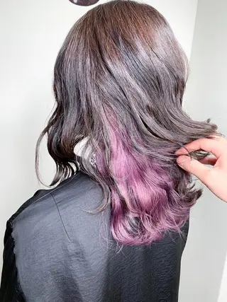 セミロング カラー パーマ ヘアアレンジ メンズ キッズ ネイル マツエク・マツパ 新宿駅近♡友達とOK 🦋W -ワット -のヘアスタイル