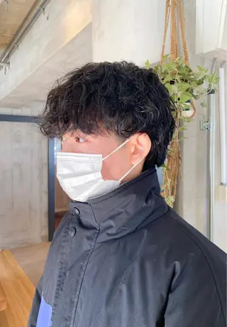 カラー パーマ メンズ ♠️暗髪レイヤー♠️ 中山唯斗のヘアスタイル