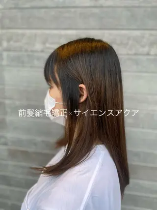 セミロング パーマ やまこし 美裕樹のヘアスタイル