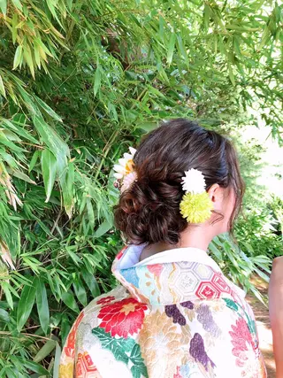 セミロング ヘアアレンジ YAP！HAIR トコツメアヤノのヘアスタイル
