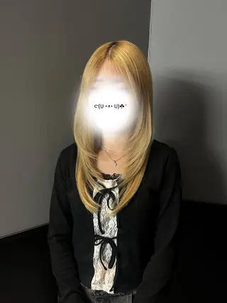 セミロング ハッシュカット/ ハイトーン☻miyuのヘアスタイル