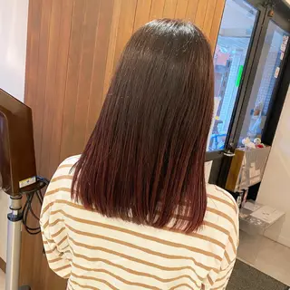 ミディアム カラー 髪質改善特化 安東駿介のヘアスタイル