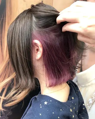 ショート カラー 丸みショートボブ/ タッセルボブ 吉野のヘアスタイル