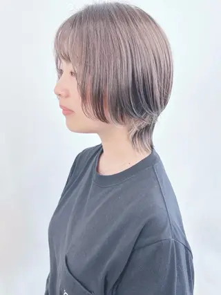 ショート カラー ボブ/ゆるふわ ボブパーマ/とういのヘアスタイル