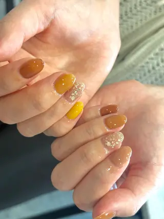 ネイル 本町🤍ちゅるん 自爪育成✨🤍のネイルデザイン