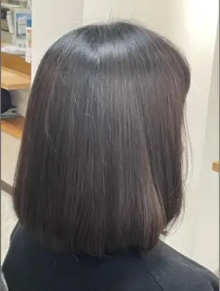 セミロング 髪質改善/マツパ 垢抜け透明カラー衣笠のヘアスタイル