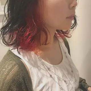 ミディアム カラー cherir髪質改善 パーソナルカラー診断のヘアスタイル