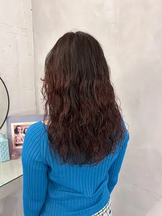 ロング パーマ 切りっぱなしBOB 職人💜Anzuのヘアスタイル